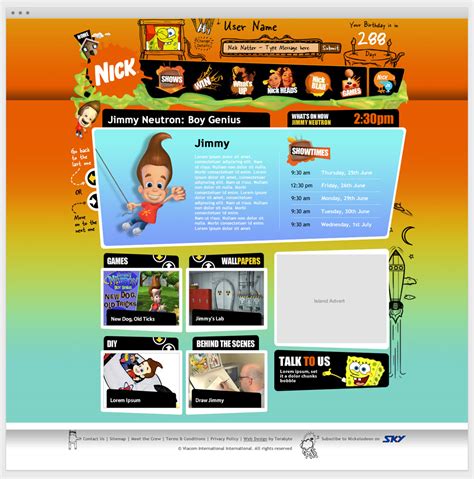 ninch|nickelodeon website.